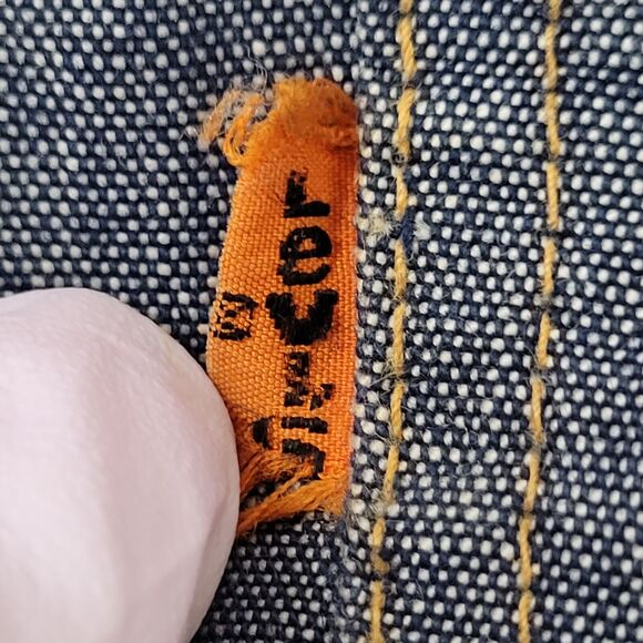 VTG 70s Levis Orange Tab Flares 30x26 Talon Zip Hippie Bell Bottoms Cropped - Picture 6 of 16